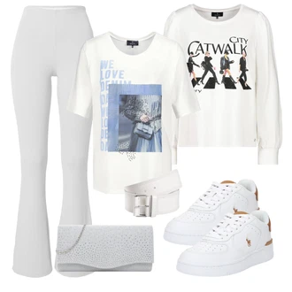 outfit mit Usnjeni pas Tom Tailor "Pomladanski Outfit"