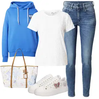 outfit mit Majica s potiskom/Majica s kratkimi rokavi/Moški tekaški copati/Casual Majica/Lepa Majica/Funkcijska Majica/Čipkasti top/Mrežasta majica GAP "Pomladanski Outfit"