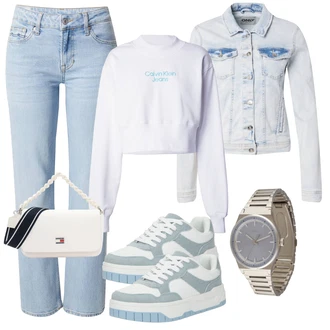 outfit mit Srebrna/Siva/Bež Orodje za uro/Pametna ura/Zapestna ura/Verižna ura Boss "Pomladanski Outfit"