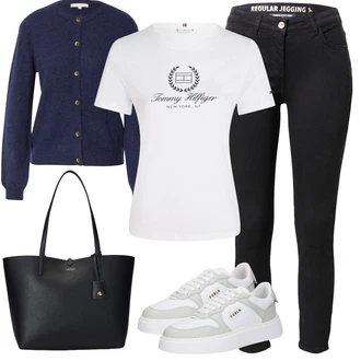 Prešite outfit mit Črna/Khaki/Temno siva Usnjena Jakna/Ženske 7/8 Kavbojke/Gležnarji/Motoristične Kavbojke/Capri Kavbojke/Odrezane Kavbojke/Kavbojke Visokega Pasu/Kavbojke z Razporkom/Push up Kavbojke/Ozke Kavbojke/Usnjene Čevlje/Termodžinsi/Zimska jakna PATRIZIA PEPE "Pomladanski Outfit"