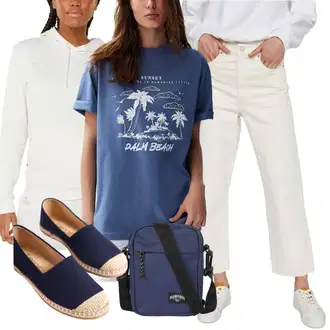 outfit mit Krem/Bež/Bela/Khaki Odrezane Kavbojke/Culotte Kavbojke/Dad Kavbojka/Vintage kavbojke/Mom Jean/Široke Kavbojke levi's® "Pomladanski Outfit"