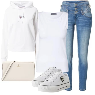 outfit mit Top brez rokavov/Top za plažo Drykorn "Pomladanski Outfit"