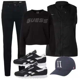 outfit mit Črna Zunanja jakna/Jakna 3 v 1/Majica za trening/Športna jakna/Gore-Tex Jakna/Oblačilo za turnirje/Dres Funkcionalna majica/Odbojkarski Dres/Trenirka "Pomladanski Outfit"