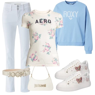 outfit mit Svetlo modra/Modra ROXY "Pomladanski Outfit"