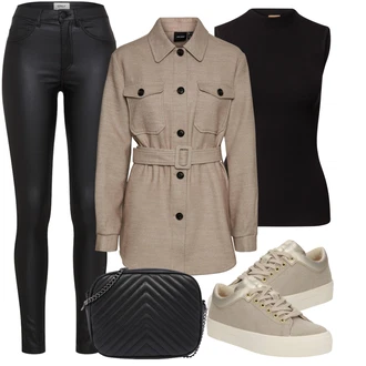 outfit mit Črna Top za plažo/Majica & Top/Majica brez rokavov/Moški čevlji/Majica z ovratnikom/Oblačila za plažo/Pulover za plažo Boss "Pomladanski Outfit"