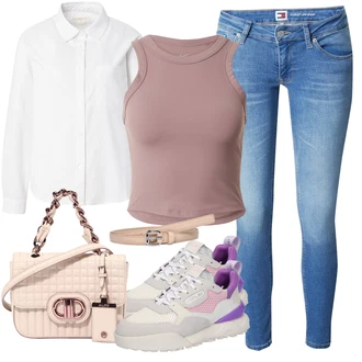 outfit mit Usnjeni pas Hugo "Pomladanski Outfit"