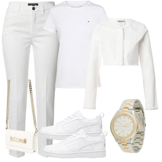 outfit mit Siva/Zlati/Bež/Rumena/Srebrna Verižna ura/Baterija za uro/Zapestna ura/Pametna ura Boss "Pomladanski Outfit"