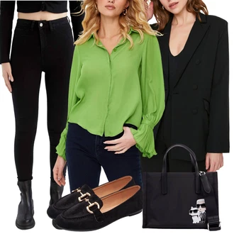 Zima outfit mit Črna/Vinsko rdeča/Bela Kavbojke Usnjena Jakna/Usnjene Čevlje/Trenirka Jeans/Kavbojke Visokega Pasu/Termodžinsi/Zimska jakna/Motoristične Kavbojke/Ozke Kavbojke DeFacto "Pomladanski Outfit"