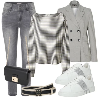 outfit mit Usnjeni pas Tommy Hilfiger "Pomladanski Outfit"