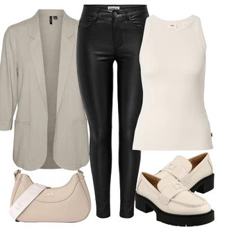 outfit mit Khaki/Bež/Rjava/Bela Športna majica/Klasična Dolžina/Majica brez rokavov/Pleteni vrh/Moški čevlji levi's ® "Poslovna oblačila"