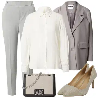 outfit mit Slip-on Hlača/Hlača z luknjo/Hlača za Obleko/7/8 Hlača VERO MODA "Poslovna oblačila"