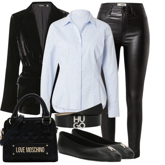 Badminton outfit mit Svetlo modra Bluza velika velikost GERRY WEBER "Poslovna oblačila"Look: Tenis, Badminton, Hoja