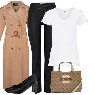 outfit mit Črna Moška majica/Kavbojke Visokega Pasu/Ozke Kavbojke/Ravne Kavbojke/Termodžinsi/Kavbojke z Razporkom/Usnjena Jakna/Zimska jakna/Regular Fit Kavbojke/Motoristične Kavbojke/Usnjene Čevlje Only "Poslovna oblačila"