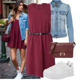 Šaty s výstřihem na ramena pro posilování Outfity image