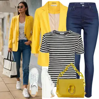 Outfit inspiracije 90-ich sa Zeleno/Žuta Sako Jakna/Casual Sako/Elegantni Sako/Dugi Sako/Kožna jakna za muškarce/Kratki Sako/Oversize Sako/Boyfriend Sako kesi "Progresivni stil 90-ih godina"Look: Pametno ležerno, Šik, 80-te roky, cool, 90-ich, Poslovni, moderne, Old Money, klasický