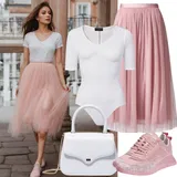 Skirt outfits Patchwork za dame image