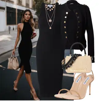 Vjenčanje Outfit sa Bež/Smeđa/Zlatni/Pink Pletena Sandala/Salonka s Kopčom/Sandala na Petu/Sandala s Remenčićem/Sandala sa šljokicama/Salonka & Visoki Pet/Sandala s petom/Sandala s vratilom Steve Madden "Outfit za party"Look: Festival, Rođendan, Vjenčanje, Valentinovo, Novogodišnja noć, Matični ured, Majčin dan, 30. rođendan, Posebne prigode, 40. rođendan, Koncer, Malle