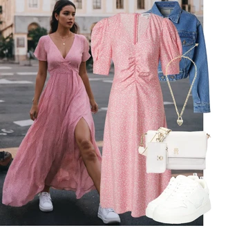 Outfit s Bílá/Krémová Teniska Kožené Tenisky/Teniska teddy/Teniska na platformě/Nízká Teniska/Úzká Teniska Dockers by Gerli "Stylový look na jaro"