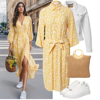 Nevěsta Outfit s Šedá/Krémová/Bílá Vintage Bund/Krátký Bund/Krátký Bund/Letní Bund/Džínové Bund/Krátké Džínové Bundičky Only "Stylový look na jaro"