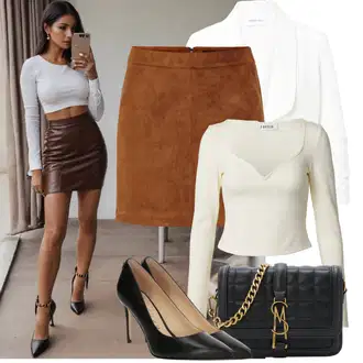 Vysoké Podpatky Outfit s Bílá/Černá/Hnědá/Žlutá Guess "Elegantní vzhled"