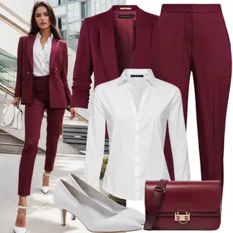 Elegantan Outfit sa Crvena/Tamnocrvena/Vinski Crveno/Pink Kožna jakna za muškarce/Elegantni Sako/Casual Sako/Sako Jakna/Sakoi za Bluzu/Kratki Sako/Kožna Jakna/Kožna jakna za muškarce/Pleteni Sako Pinko "Silvestarski odijelo odijelo"Look: Boja, klasický, Elegantan, Šik