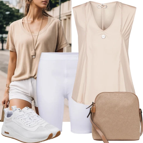 Kombinace Bílá/Tmavě modrá Košile Cyklistický šortky Karl Kani