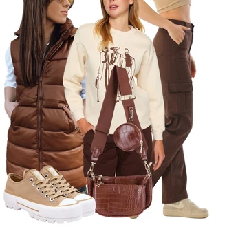 outfit mit Vinsko rdeča/Temno rdeča/Rjava/Rdeča Torbica za čez ramo/Torba za čez ramo/Satchel torba/Torba za čez ramo/Mini torbica/Torbica za okrog pasu/Torbica za okrog pasu art of polo "Sodobni Pomladni putfit"