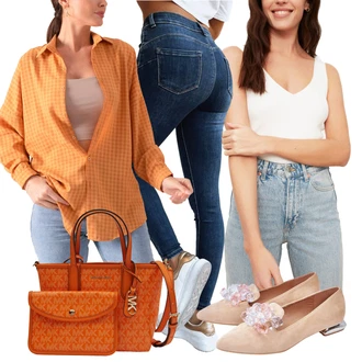Ovratnik s pritrdilnimi gumbi outfit mit Oranžna/Rumena/Rjava Srajca za prosti čas/Srajčna Bluza/Pisana majica/Musselin srajca/Majica & Top Ovitek za majico/Flanelasta srajca armonika "Sodobni Pomladni putfit"