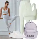 Zelené termo legíny outfity image