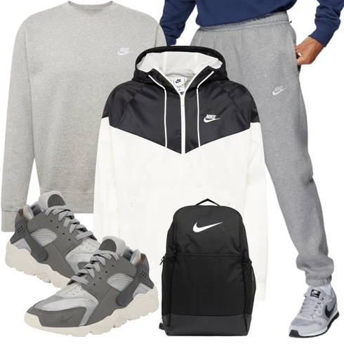 Schwarz/DunkelGrau/Grau Tasche Sportrucksack/MannsTasche/Gym Tasche/Mini-Rucksack Nike kombinieren
