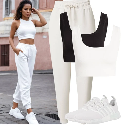 Kombinace Krémová/Bílá/Béžová/Khaki Fleecová Kalhoty/Navlékací Kalhoty/Žerzejová Kalhoty/Jogger Kalhoty/Teplák/Mušelínové kalhoty/Mrkvová Kalhoty Only Play