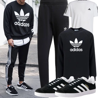 Sportlich Outfit mit Weiß/Creme Kurzarm T-Shirt/T-Shirt Training/Funktions T-Shirt/Sport-Top Adidas Performance "Sport Outfit"Look: Unisex, Moderne, Premium, Retro, Streetwear, Sportlich, 20er Jahre
