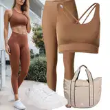 Hnědé a Modré Termo Legíny Outfity image