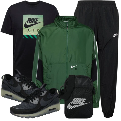 Grün/DunkelGrün Coachjacke/Kastenjacke/Laufjacke/Sportjacke/Nylonjacke/Windbreaker Jacke Nike Sportswear kombinieren