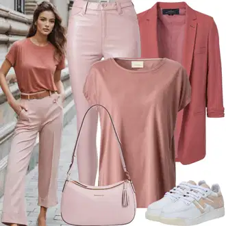 Outfity pro volný čas s Růžová/Červená Kožená bunda pro muže/Boyfriend Sako/Oversize Sako/Elegantní Sako/Blůzové Sako/Neformální Sako/Kožená Pánská Bund/Dlouhý Sako/Krátké Sako/Kožená bunda/Blejzrové Bund/Pletený Sako Pieces "Sportovní obchodní vzhled"