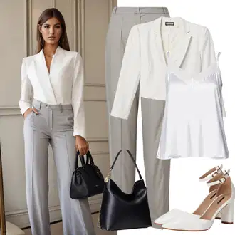 Outfity pro matriční úřad s Světle šedá/Šedá Business Kalhoty/Obleková Kalhoty/Kalhoty se Štěrbinou Boss "Standesamt Starý Peníze Vzhled"
