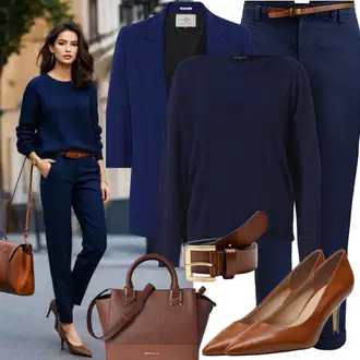 Outfit s Světle Modrá/Modrá Blejzrové Bund/Boyfriend Sako/Neformální Sako/Kožená bunda pro muže/Elegantní Sako/Krátké Sako/Kožená Pánská Bund WE Fashion "Staré peníze Dunkelblau Look"