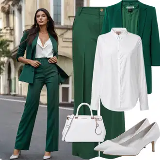 Outfity pro matriční úřad s Zelená/Neonové barvy Zvonová Kalhoty/Rozšířené legíny/Rozšířená Kalhoty/Kalhoty se Štěrbinou/Kalhoty Bootcut/Zvonové Legíny about you x laura giurcanu "Staré peníze svatební host oděv"