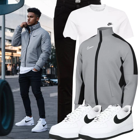 Weiß Bluse Große Größe/Shirt & Top Große Größe/Kurzarm T-Shirt/Ausgefallenes T-shirt/Funktions T-Shirt/T-Shirt Training/Laufschuhe für Männer Nike Sportswear kombinieren