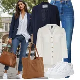 Outfity se šedými šifonovými halenkami image