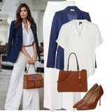 Bílé VERO MODA Halenky & Tuniky Móda Pro Plnoštíhlé Outfity image