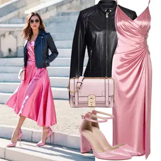 Elegantní outfity Matriční úřad s Růžová Koktejlové Šaty/Šaty pro Družičku/Šaty na Konfirmaci/délka ke kolenům/Slavnostní Šaty Midi/Plesové Šaty/Párty šaty/Společenské šaty pro hosta Swing "Stylový outfit s večerními šaty pro svatební hosty a bundami"Look: Bar, 18. narozeniny, 60. narozeniny, Matriční Úřad, Den matek, Předsvatební, Promoce, Zvláštní příležitosti, Valentýn, Svatba, 50. narozeniny, Ples, Matriční úřad, Párty, Galavečer, Narozeniny, Nový Rok, 30. narozeniny