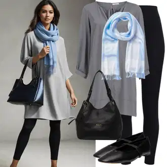 Outfity pro matriční úřad s Černá Kalhoty Legíny s Podšívkou/3/4 Kalhoty/Formovaná Legína/Sportovní Kalhoty střední délky/Legíny s Rozparkem/7/8 Kalhoty/Teplé Legíny/Capri Legíny/Capri Kalhoty Calida "Svěží outfit s šaty a Capri legínami"