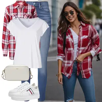 Shirt outfits mit Črna/Bela/Temno modra/Modra Klasična Dolžina/Kratka majica/Srajca Carmen/Priložnostni Vrh Trendyol, Rjava/Bela/Bež/Oranžna Torbica za čez ramo/Men's Bags/Torba za čez ramo/Torba za Macbook/Vrečka za prenašanje/Torba za prenosnik Vuch "Tipičen outfit iz 90. let"