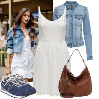 Majka mladenke Outfit sa Bijela/Krem/Siva Čipkasta Haljina/Haljina Bez Rukava/Haljina Na Naramenici/Ljetna Haljina/Platnena Haljina/Haljina za Krizmu/Haljina od muslina/Haljina a Kroj/Haljina za vjenčanje/Nicky Haljina/Haljina na špagete/Haljina s Džepom Only "Outfit za svaki dan"