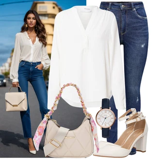 Outfit sa Zlatni Alat za satove/Remen za sat/Poklon set satova/Smartwatch za žene/Baterija sata/Kožna Narukvica/Ručni sat Fossil "Lijepi outfit za slobodno vrijeme"