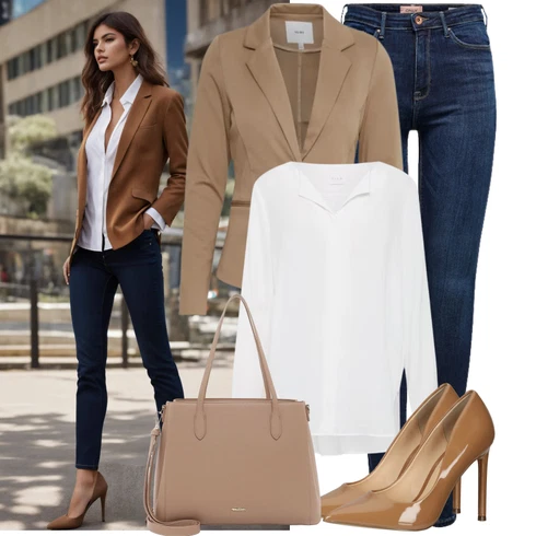 Kombinace Šedá/Hnědá/Béžová/Bílá/Krémová/Khaki Halenkové Body/Blůza s knoflíčkem/Halenka se Stojatým Límcem/Dlouhá Halenka/Halenka s Dlouhým Rukávem/Oversize Halenka/Oversize Muselínová Blůza/Slip-on Halenka/Tunikové Tričko Vila kombinovat s Tmavě modrá/Modrá Kožená bunda/Zimní bunda/Kožená Pánská Bund/High Waist Džínové Kalhoty/Kožené Boty/Džíny s Rozparkem/Push up Džín/Termální Džíny Only