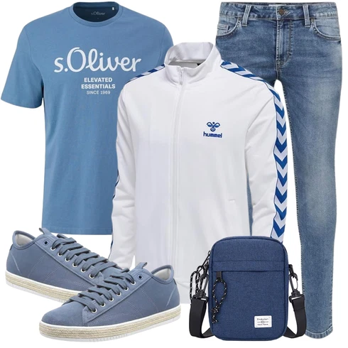Weiß/Creme Sportjacke/Laufjacke Hummel kombinieren
