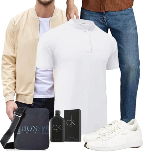 Khaki/Beige FrühlingsJacke/SommerJacke/BomberJacke COOFANDY kombinieren
