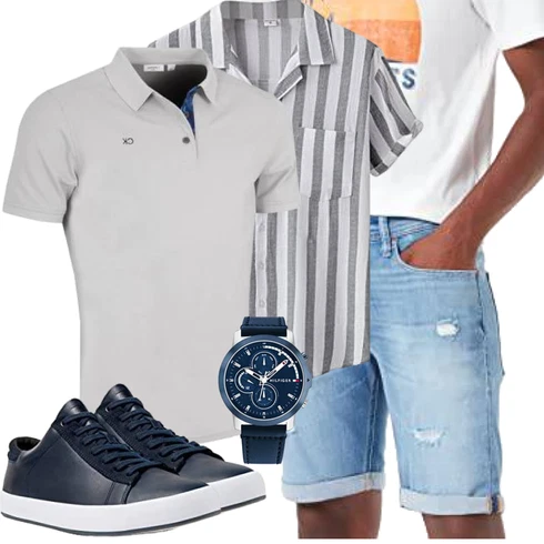 Weiß/Beige/Gelb/Orange/Creme/Braun Hemd Jeans Short/Bermuda/Capri/Chino Shorts Jack & Jones kombinieren